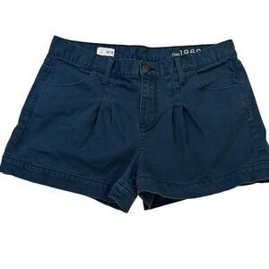 Gap Pleated Front Shorts sz 12 Gap Navy Blue Chino Shorts